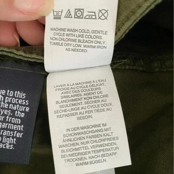 J Crew Cargo Olive Green Skinny Stretch Pants‎ Zippers size 32 - Picture 6 of 13